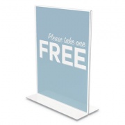 deflecto Classic Image Stand-Up Double-Sided Sign Holder, 8.5 x 11, 12/Pack (69201VP)