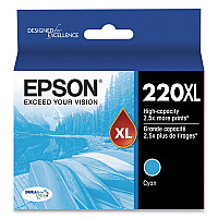 Epson T220XL220-S (220XL) DURABrite Ultra High-Yield Ink, 450 Page-Yield, Cyan