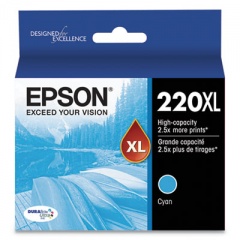 Epson T220XL220-S (220XL) DURABrite Ultra High-Yield Ink, 450 Page-Yield, Cyan