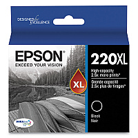 Epson T220XL120-S (220XL) DURABrite Ultra High-Yield Ink, 450 Page-Yield, Black