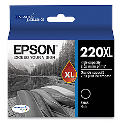 Epson T220XL120-S (220XL) DURABrite Ultra High-Yield Ink, 450 Page-Yield, Black