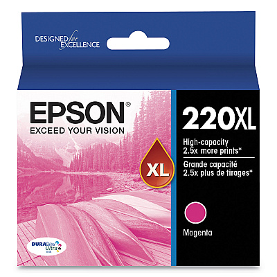 Epson T220XL320-S (220XL) DURABrite Ultra High-Yield Ink, 450 Page-Yield, Magenta