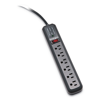 Kensington Guardian Surge Protector, 6 AC Outlets, 15 ft Cord, 540 J, Gray (KMW38215)