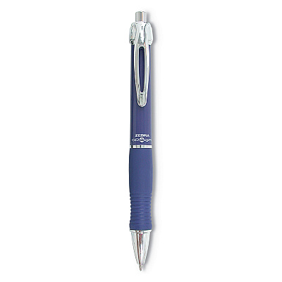 Zebra Sarasa Dry X10 Gel Pen, Retractable, Medium 0.7 mm, Blue Ink, Blue/Silver Barrel, 12/Pack (ZEB42620)