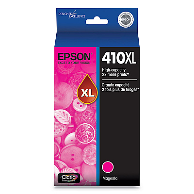Epson T410XL320-S (410XL) Claria High-Yield Ink, 650 Page-Yield, Magenta
