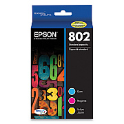 Epson T802520-S (802) DURABrite Ultra Ink, 650 Page-Yield, Cyan/Magenta/Yellow