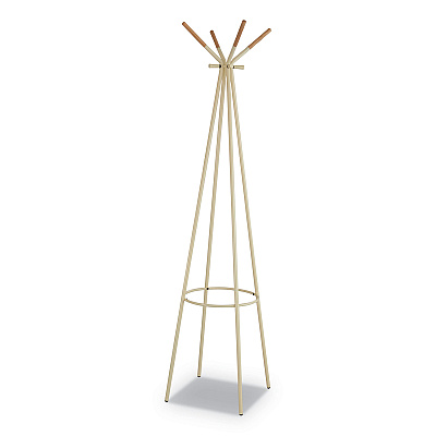 Safco Family Coat Rack, 4 Garments, 16.5w x 16.5d x 72.75h, Cream (SAF4256CRM)