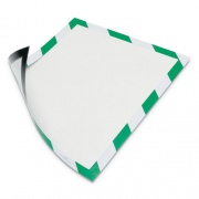 Durable DURAFRAME Security Magnetic Sign Holder, 8.5 x 11, Green/White Frame, 2/Pack (4772131)