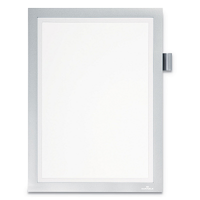 Durable DURAFRAME Note Sign Holder, 8.5 x 11, Silver Frame (DBL477323)