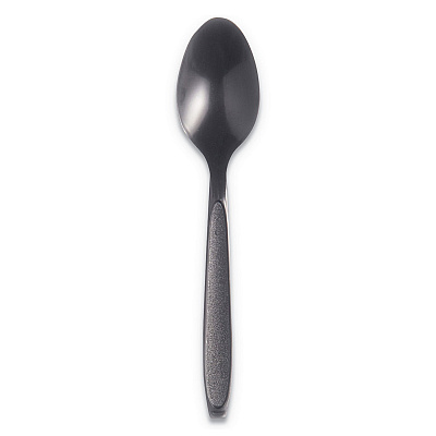 Solo Reliance Mediumweight Cutlery, Teaspoon, Black, 1,000/Carton (SCCRSK3)