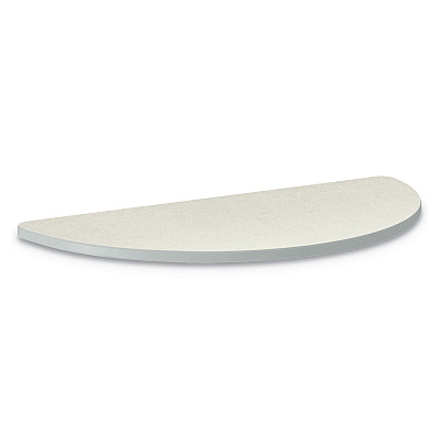 HON Build Half Round Shape Table Top, 60w x 30d, Silver Mesh (HONSH3060ENB9K)