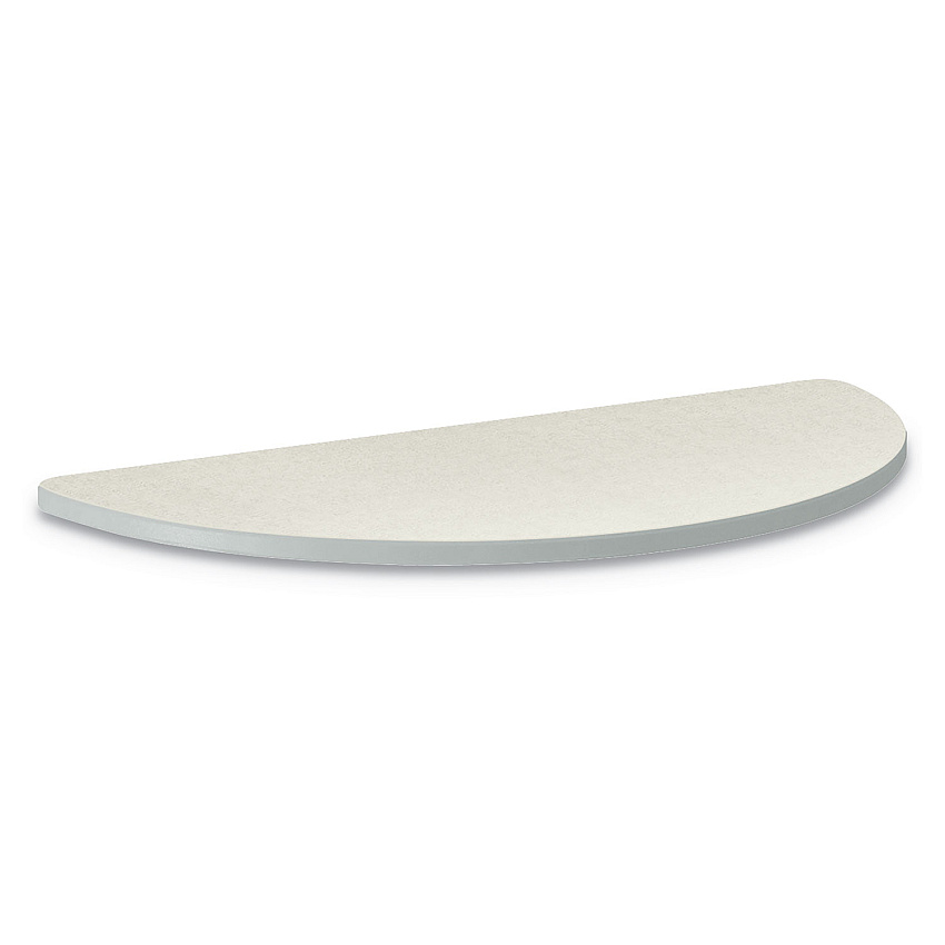 HON Build Half Round Shape Table Top, 60w x 30d, Silver Mesh (HONSH3060ENB9K)