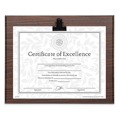 DAX Plaque With Metal Clip, Wood, 8.5 x 11 Insert, Walnut (DAXN15618CWT)