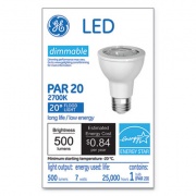 GE LED PAR20 Dimmable Warm White Flood Light Bulb, 2700K, 7 W (93360)