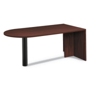 HON Foundation Peninsula with End Panel, Steel Support Column, 72w x 36d x 29h, Mahogany (LM72PENN)