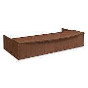 HON Foundation Reception Station with Bow Front, 72" x 36" x 14.25", Shaker Cherry (HONLMRECPF)