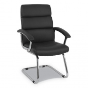 HON Traction Guest Chair, 20.1" x 27.2" x 39.3", Black Seat, Black Back, Chrome Base (VL102SB11)