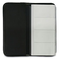 Universal Business Card Holder, Holds 160 3.5 x 2 Cards, 4.75 x 10.13, Vinyl, Black (UNV26850)