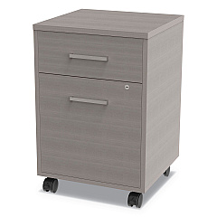 Linea Italia Urban Mobile File Pedestal, Left or Right, 2-Drawers: Box/File, Legal/A4, Ash, 16" x 15.25" x 23.75" (LITUR610ASH)