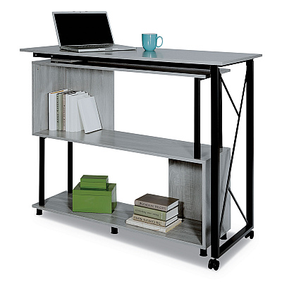 Safco Mood Standing Height Desk, 53.25" x 21.75" x 42.25", Gray (SAF1904GR)