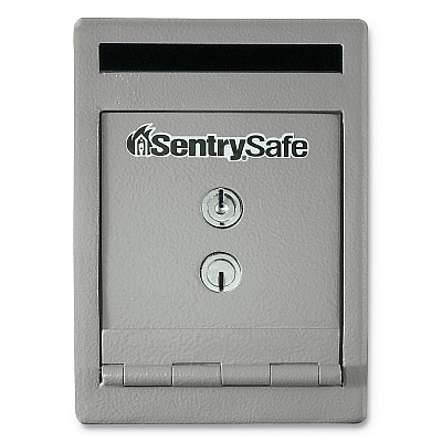 Sentry Safe UC025K Safe, 0.23 cu ft, 6 x 12.3 x 8.5, Silver