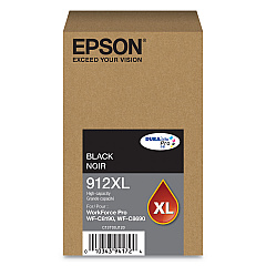 Epson T912XL120 (912XL) DURABrite Pro High-Yield Ink, 5800 Page-Yield, Black