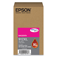 Epson T912XL320 (912XL) DURABrite Pro High-Yield Ink, 4600 Page-Yield, Magenta