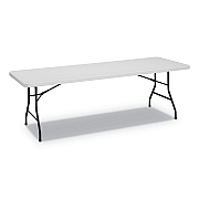 Alera Rectangular Plastic Folding Table, 96w x 30d x 29.25h, Gray (ALEPT9630G)