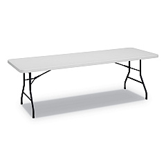 Alera Rectangular Plastic Folding Table, 96w x 30d x 29.25h, Gray (ALEPT9630G)