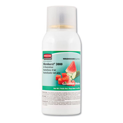 Rubbermaid Commercial MICROBURST 3000 AEROSOL AIR FRESHENER REFILL, CUCUMBER MELON, 2 OZ, 12/CARTON (RCP750363)