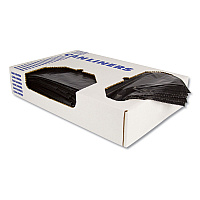 Heritage Linear Low-Density Can Liners, 10 gal, 0.55 mil, 24" x 23", Black, Flat Pack, 500/Carton (HERH4823HK)