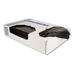 Heritage Linear Low-Density Can Liners, 10 gal, 0.55 mil, 24" x 23", Black, Flat Pack, 500/Carton (HERH4823HK)