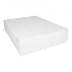 SCT NON-WINDOW BAKERY BOX, 18 X 13 X 3.5, WHITE, 50/CARTON (1019)