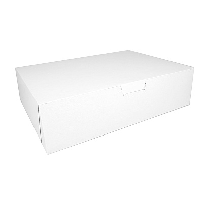 SCT White One-Piece Non-Window Bakery Boxes, 19 x 14 x 5, White, Paper, 50/Carton (SCH1035)