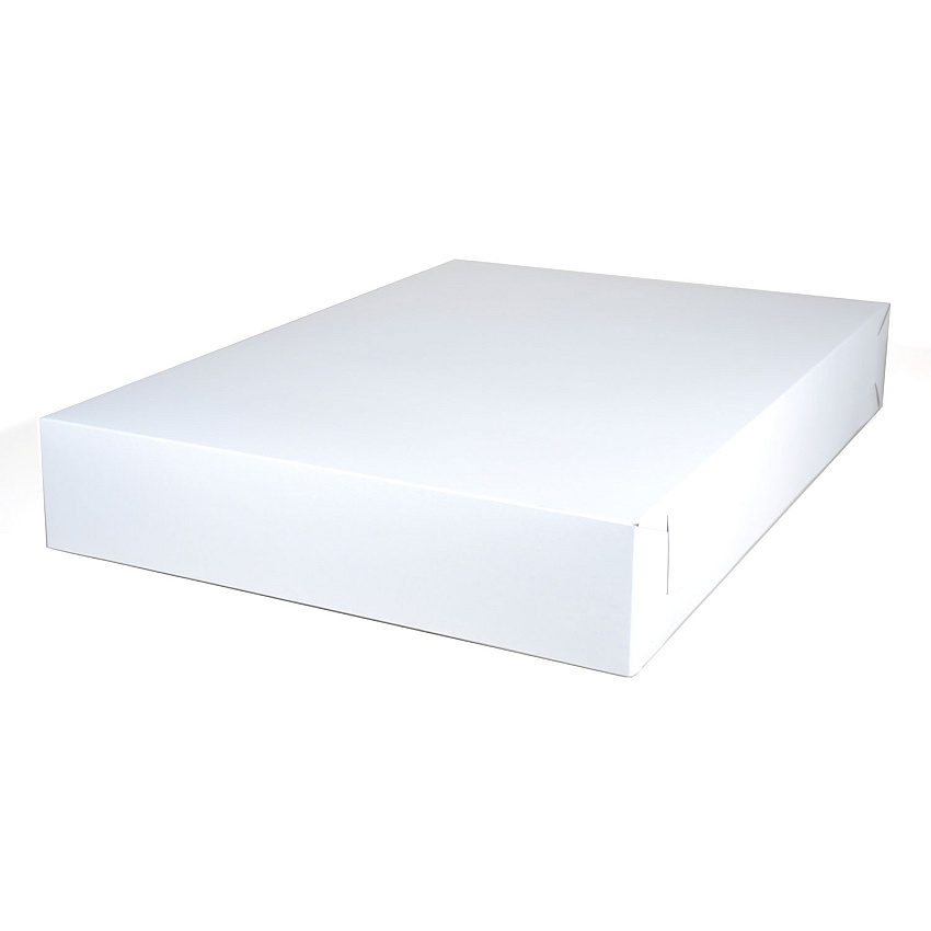 SCT White Two-Piece Non-Window Bakery Boxes, 26 x 18.5 x 4, White, Paper, 25/Carton (SCH1095)