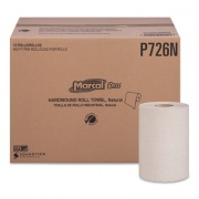 Marcal PRO Hardwound Roll Paper Towels, 1-Ply, 7.88" x 600 ft, Natural, 12 Rolls/Carton (P726N)