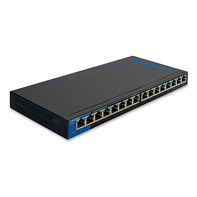 Linksys Business Desktop Gigabit PoE+ Switch, 16 Ports (LNKLGS116P)