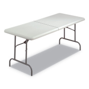 AbilityOne 7110016716415, SKILCRAFT Blow Molded Folding Tables, Rectangular, 72w x 30d x 29h, Platinum