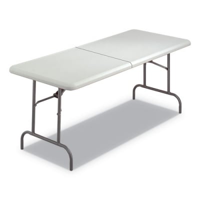 AbilityOne 7110016716415, SKILCRAFT Blow Molded Folding Tables, Rectangular, 72w x 30d x 29h, Platinum