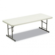 AbilityOne 7110016716416, SKILCRAFT Blow Molded Folding Tables, Rectangular, 72w x 30d x 35h, Platinum