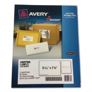 AbilityOne 7530016736511 SKILCRAFT Shipping Label with Paper Receipt, Laser Printers, 5.06 x 7.63, White, 50/Pack