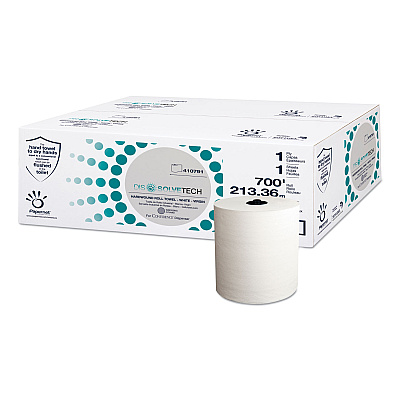 Papernet DissolveTech Paper Towel, 1-Ply, 7.5" x 700 ft, White, 6 Rolls/Carton (SOD410791)