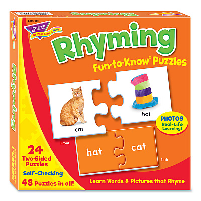 TREND Fun to Know Puzzles, Ages 3 and Up, (24) 2-Sided Puzzles (TEPT36009)