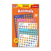 TREND superSpots and superShapes Sticker Packs, Animal Antics, Assorted Colors, 2,500 Stickers (T46904)