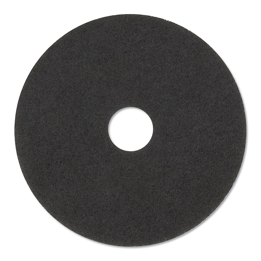 3M Low-Speed Stripper Floor Pad 7200, 14" Diameter, Black, 5/carton (MMM08376)