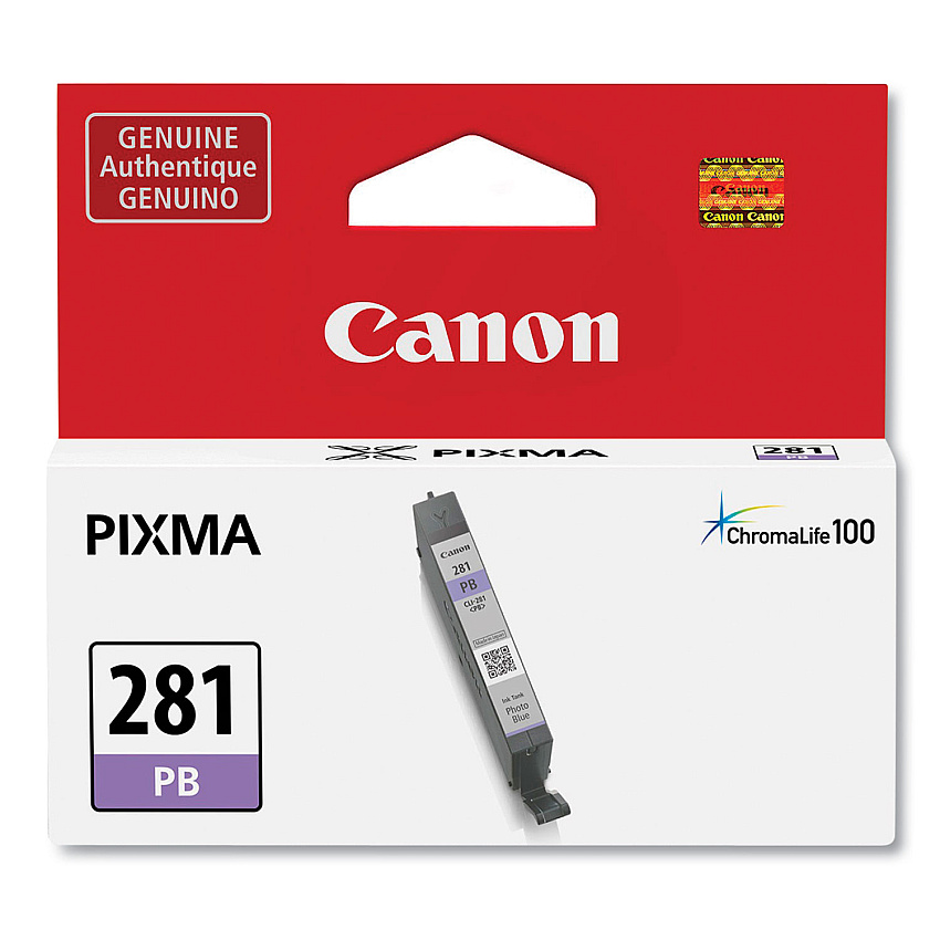 Canon 2092C001 (CLI-281) ChromaLife100 Ink, Blue