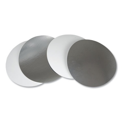 Durable Packaging Flat Board Lids for 8" Round Containers, Silver, Paper, 500 /Carton (L280500)