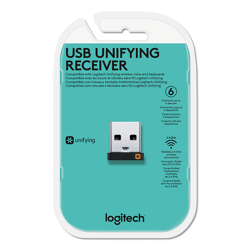 Logitech USB Unifying Receiver, Black (LOG910005235)