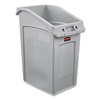 Rubbermaid Commercial Slim Jim Under-Counter Container, 23 gal, Polyethylene, Gray (RCP2026721)