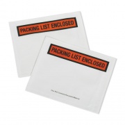AbilityOne 8105016749014 SKILCRAFT Packing List Envelope, Top-Print Front: Packing List Enclosed, 4.5 x 5.5, White/Orange/Black, 100/PK